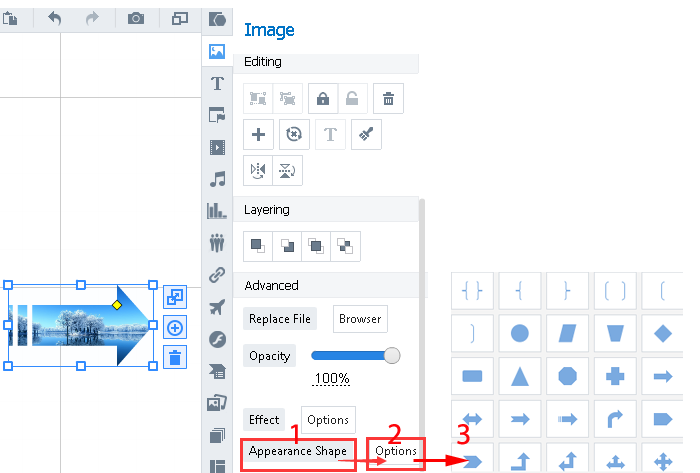 Add appearance shape for your images