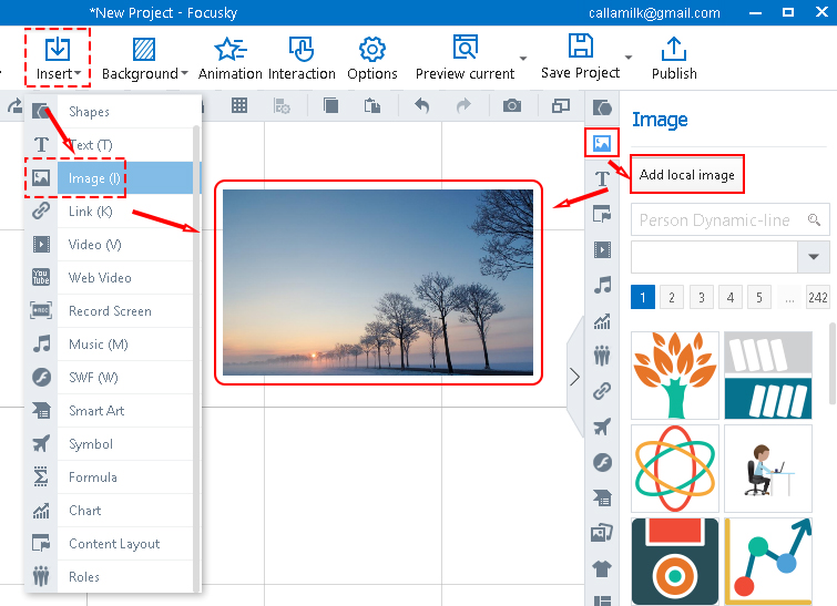 Customize the images with image editor