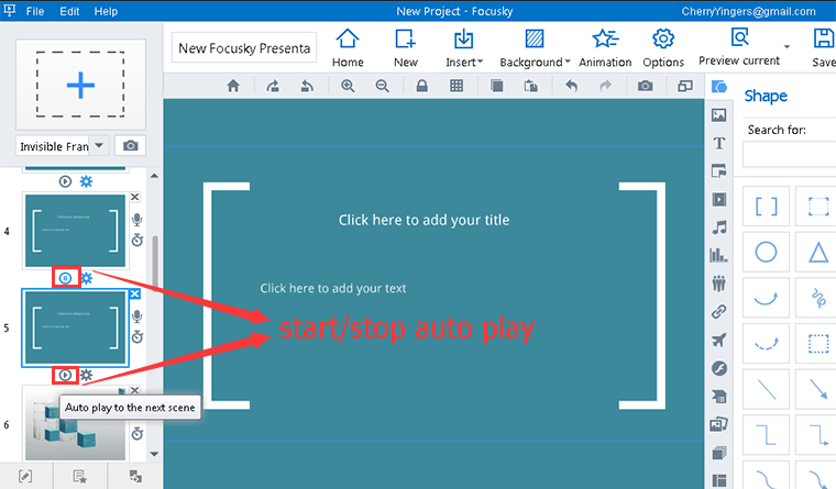 edit the path of the presentation