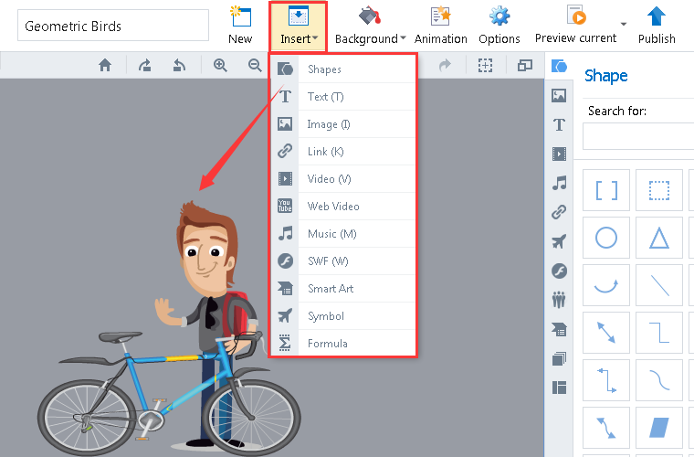 how to apply Focusky template