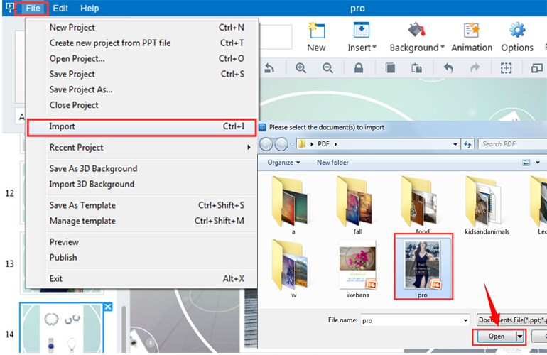 import contents from PowerPoint document