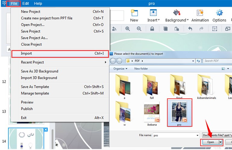 import powerpoint into word