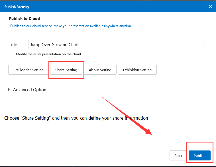 customize share setting