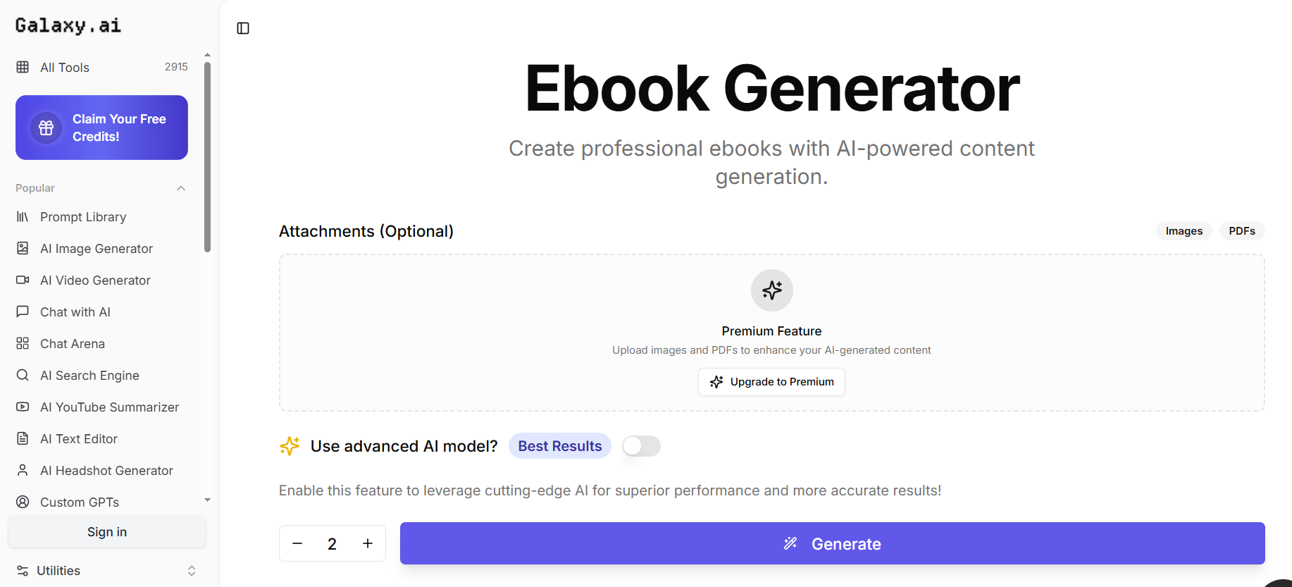 free AI ebook maker